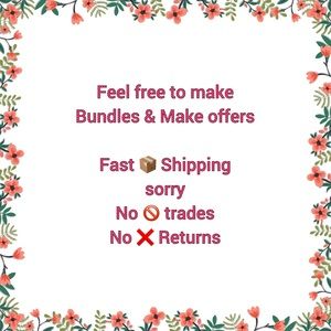 Feel free to make bundles & offers